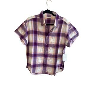 MOTHER Purple and Pink Button Down Shirt